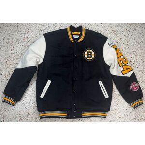 Mitchell & Ness NHL Boston Bruins History Varsity Jacket Size‎ Large